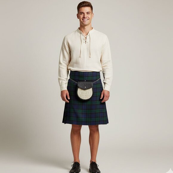 Gentry Choice® Other - Tartan Black Watch Kilt 8 Yards Men Highlander Scottish Kilt